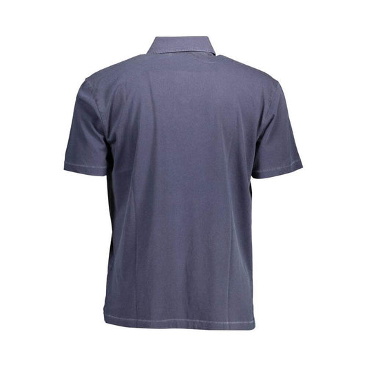 Gant Blue Cotton Men Polo Shirt Gant Dim Gray