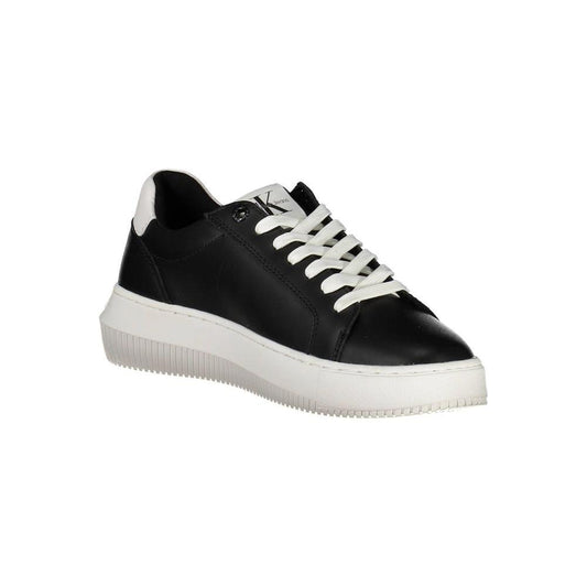 Calvin Klein Black Leather Women Sneaker Calvin Klein Black