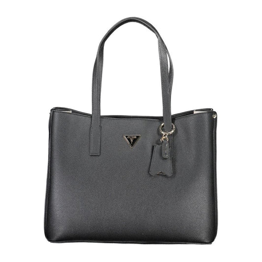 Guess Jeans Black Polyethylene Handbag Guess Jeans Dark Slate Gray
