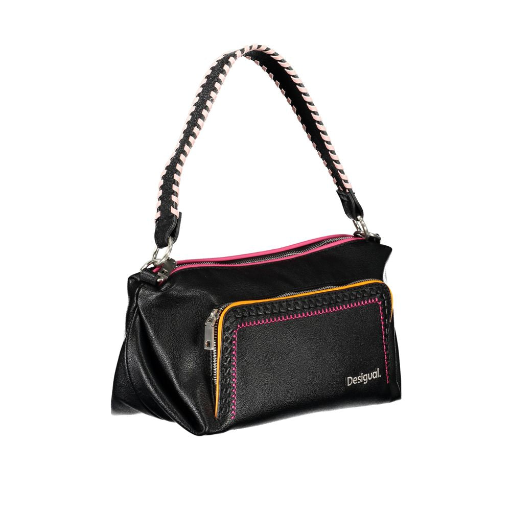 Front view with bag zipped and handles upright.