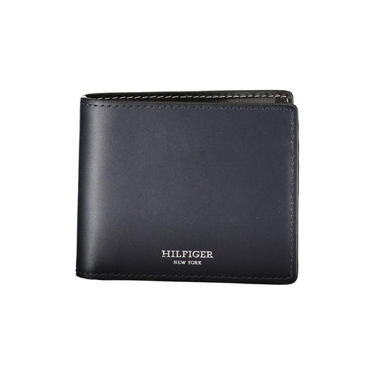 Tommy Hilfiger Elegant Blue Leather Bifold Wallet Tommy Hilfiger Dark Slate Gray