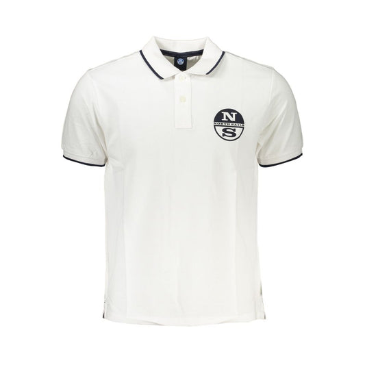 North Sails White Cotton Polo Shirt North Sails Beige