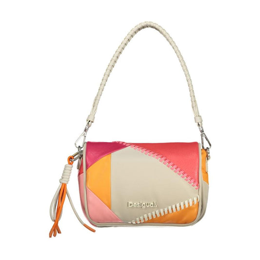 Desigual White Polyethylene Handbag Desigual Light Gray