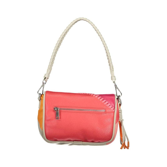 Desigual White Polyethylene Handbag Desigual Salmon