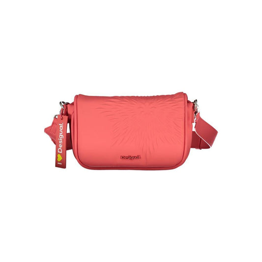 Desigual Red Polyethylene Handbag Desigual Salmon