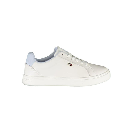 Tommy Hilfiger White Polyester Sneaker Tommy Hilfiger Beige