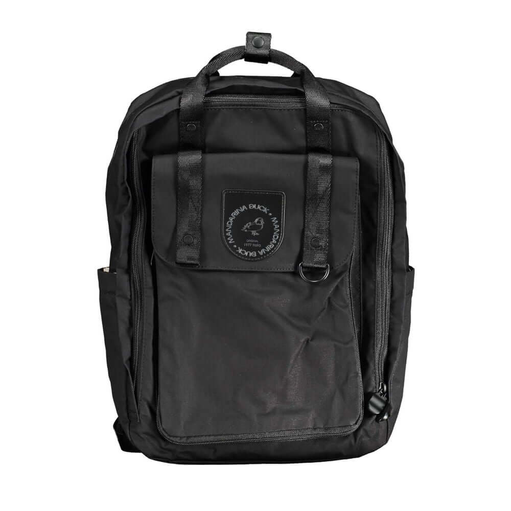 Front view with bag zipped and handles upright.