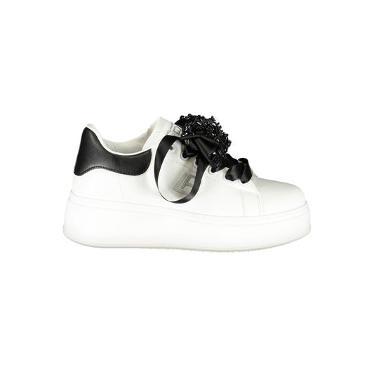 Laura Biagiotti White Polyester Women Sneaker Laura Biagiotti Beige