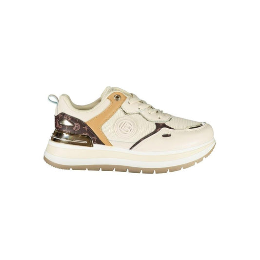 Laura Biagiotti Beige Polyester Women Sneaker