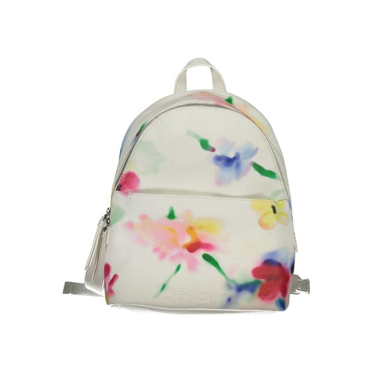 Desigual White Polyester Backpack