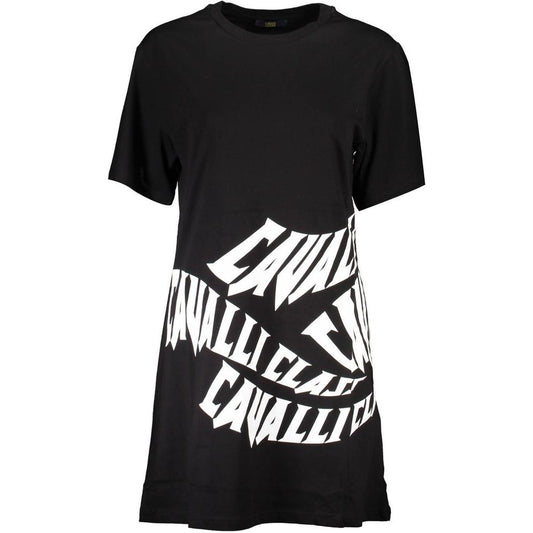 Cavalli Class Black Cotton Women Dress