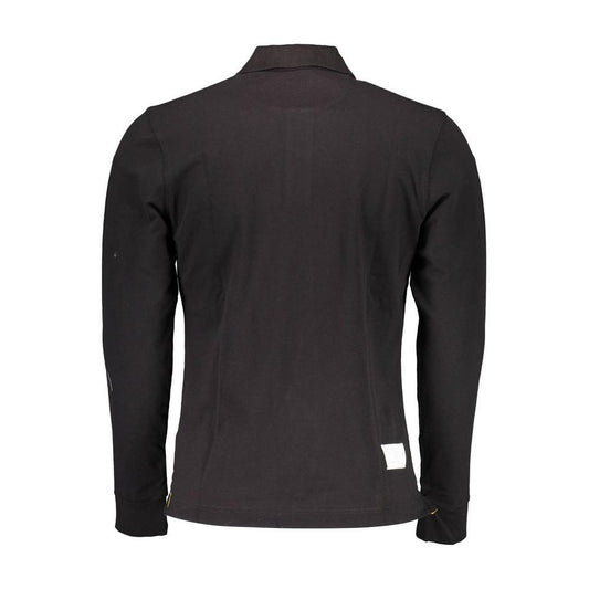 La Martina Black Cotton Men Polo Shirt