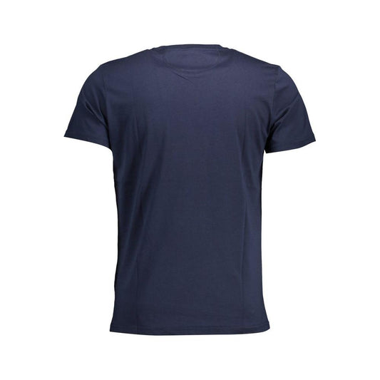 La Martina Chic Crew Neck Cotton Tee in Blue