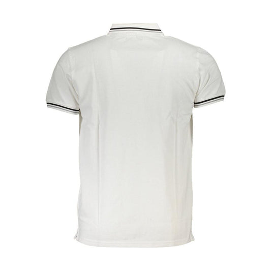 Cavalli Class White Cotton Polo Shirt