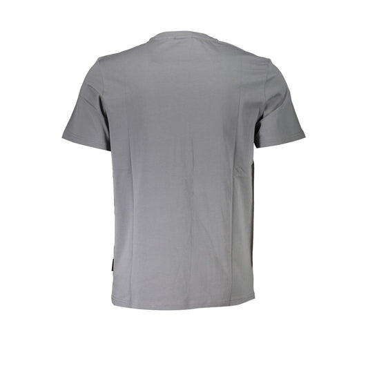 Napapijri Gray Cotton Men T-Shirt