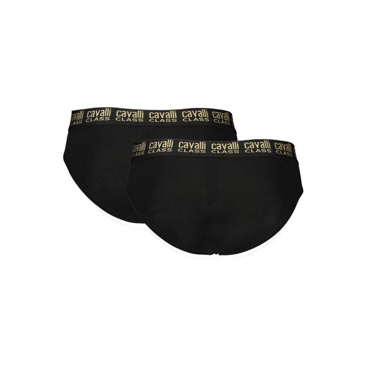 Cavalli Class Black Cotton Men Underwear