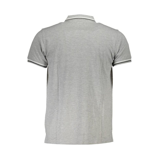 Cavalli Class Gray Cotton Men Polo Shirt