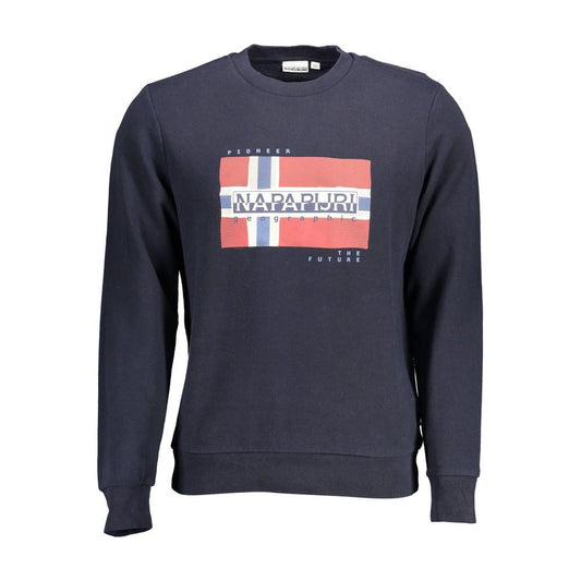 Napapijri Blue Cotton Men Sweater