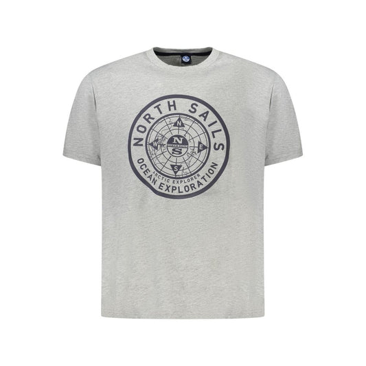 North Sails Brown Cotton Men T-Shirt