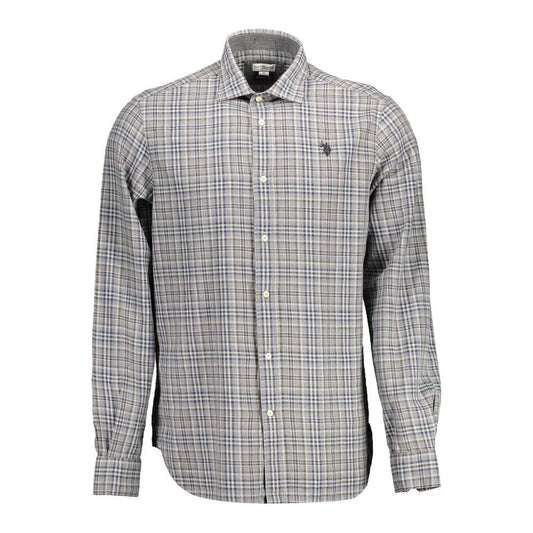 U.S. POLO ASSN. Gray Cotton Men Shirt