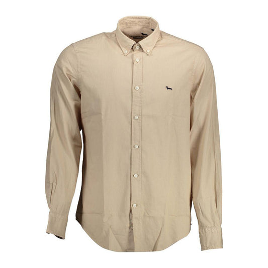 Harmont & Blaine Beige Cotton Men Shirt