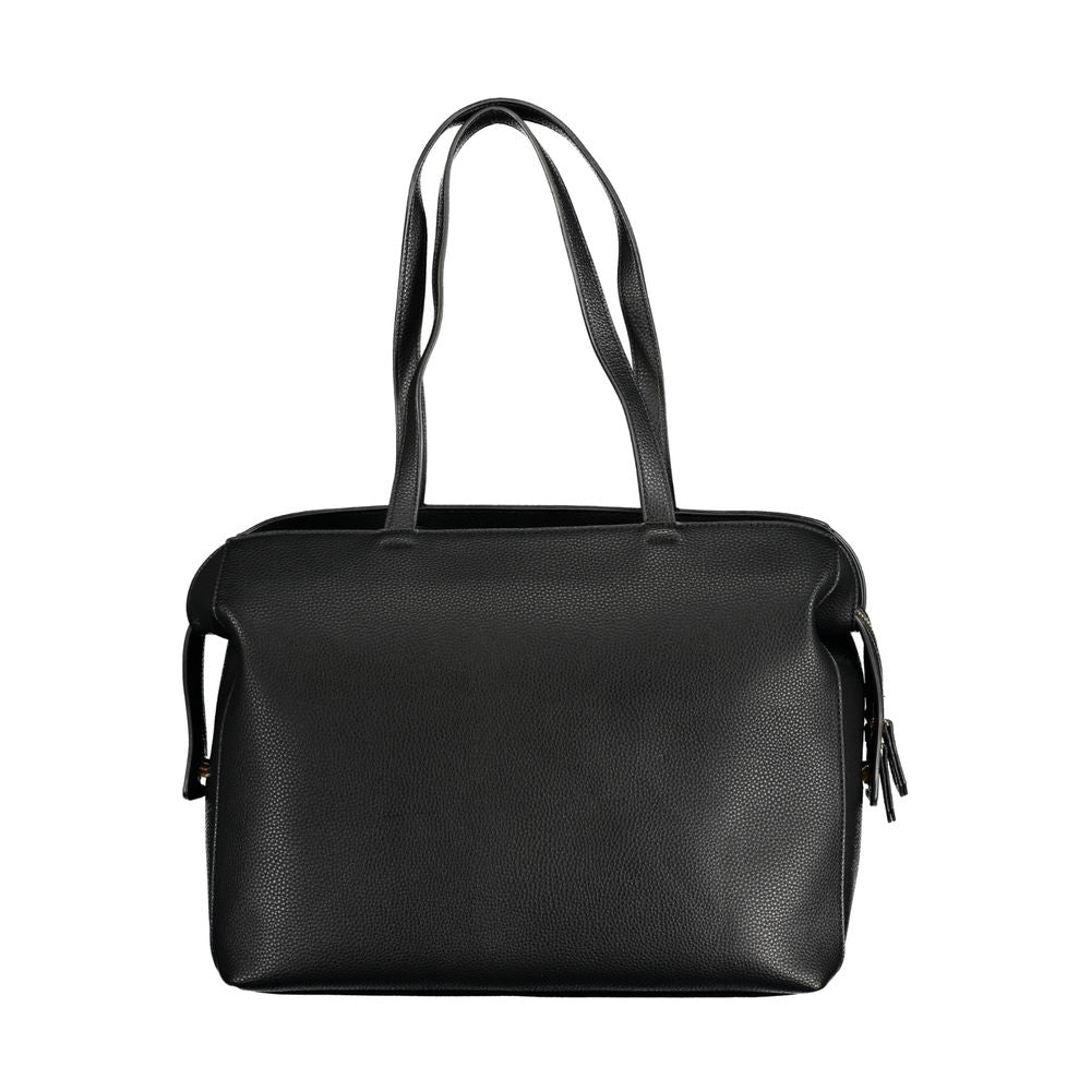 Front view with bag zipped and handles upright.