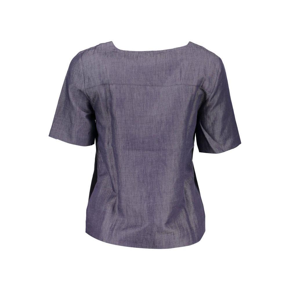 Gant Blue Cotton Unisex T-Shirt GA-6359-IT36|XXS