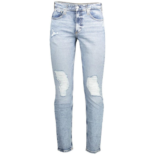 Calvin Klein Light Blue Cotton Men Jeans