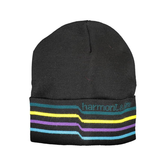Harmont & Blaine Black Wool Men Cap