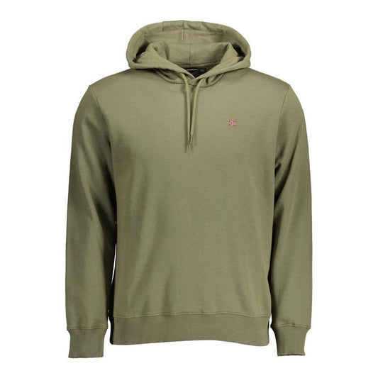 Napapijri Green Cotton Men Sweater NA-14618-XS