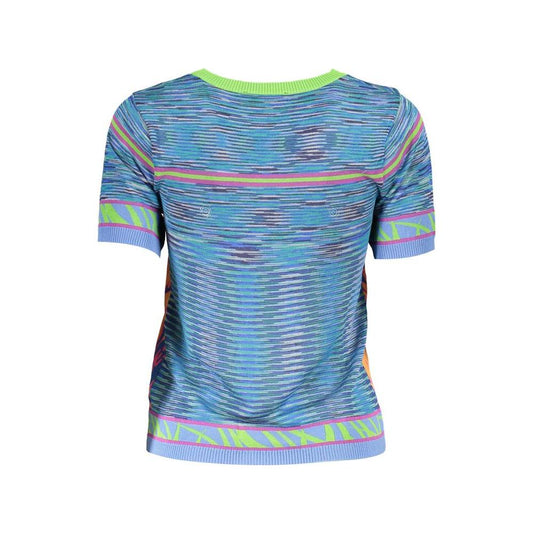 Desigual Light Blue Cotton Women Sweater