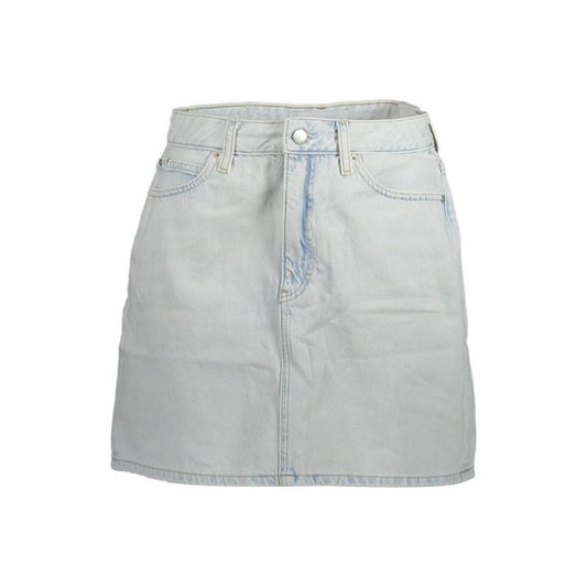 Calvin Klein Light Blue Cotton Women Skirt CA-18941-W25