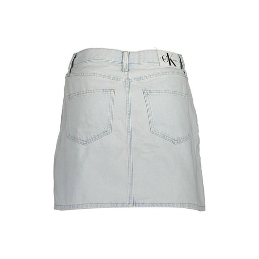 Calvin Klein Light Blue Cotton Women Skirt CA-18941-W25