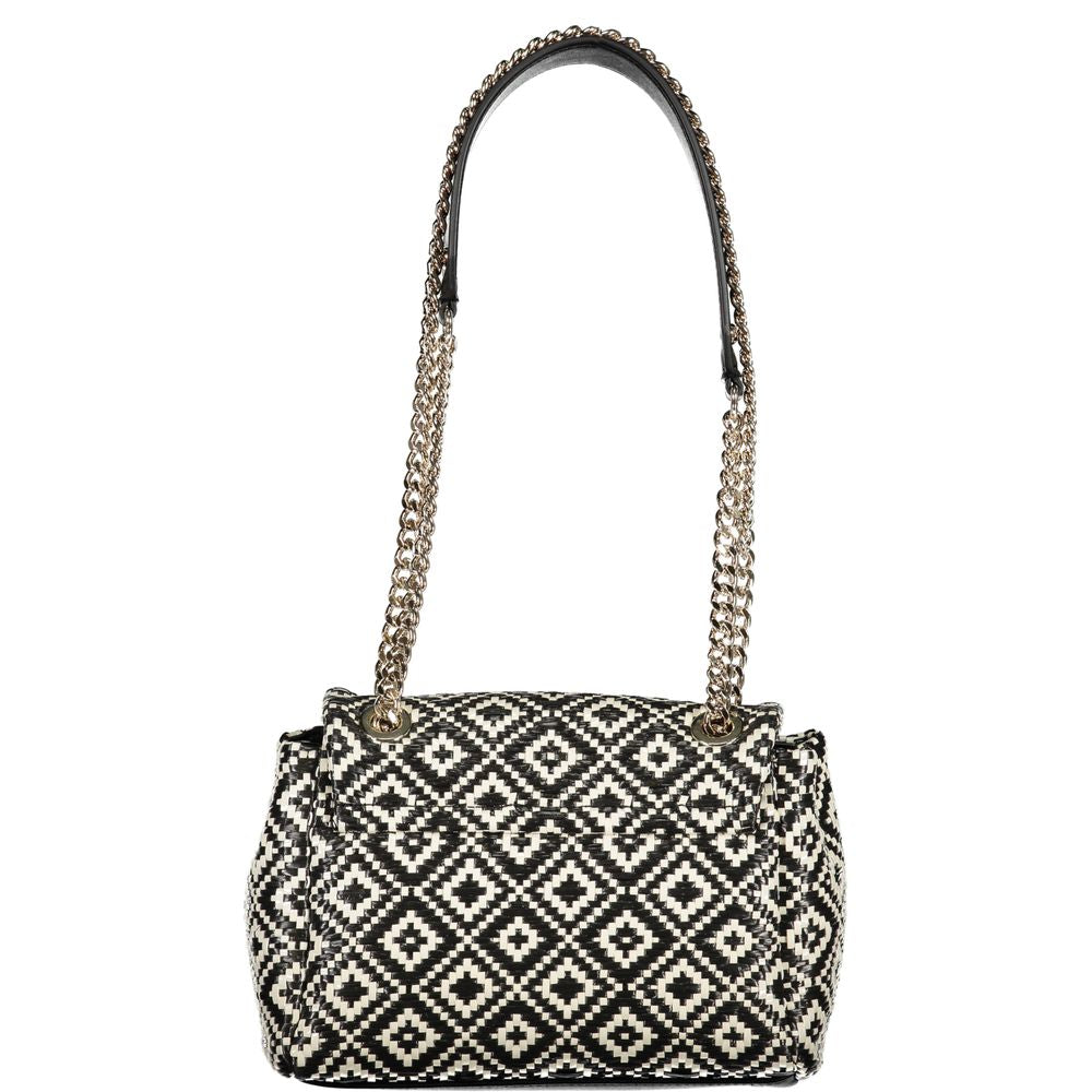 Front view with bag zipped and handles upright.