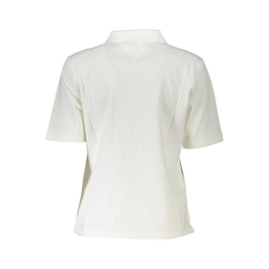 Tommy Hilfiger White Cotton Polo Shirt