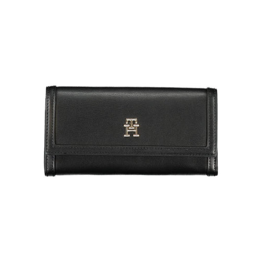 Tommy Hilfiger Elegant Black Dual-Compartment Wallet TO-27165