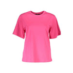 Cavalli Class Pink Cotton Women Top CA-37077-XS