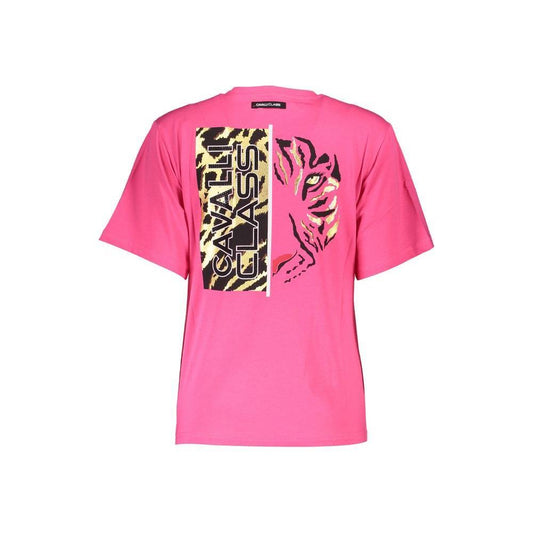 Cavalli Class Pink Cotton Women Top