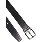 Dolce & Gabbana Black Classic Calf Leather Silver Buckle Belt BEL9435-85