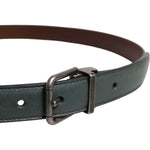 Dolce & Gabbana Green Classic Leather Metal Buckle Belt BEL9445-95