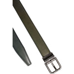 Dolce & Gabbana Green Classic Leather Metal Buckle Belt BEL9445-95