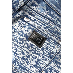 Dolce & Gabbana Blue Washed Print High Waist Denim Jeans PAN76303-36