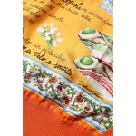 Dolce & Gabbana Orange Cannoli Sicilian Silk Crew Neck Top TSH90421-40