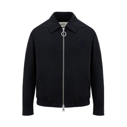 Ami Paris Black Polyester Jackets & Coat