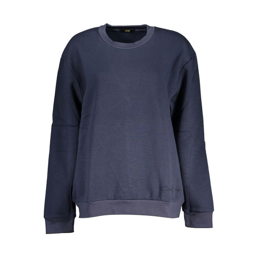 Cavalli Class Chic Blue Embroidered Fleece Sweatshirt CA-28640-M