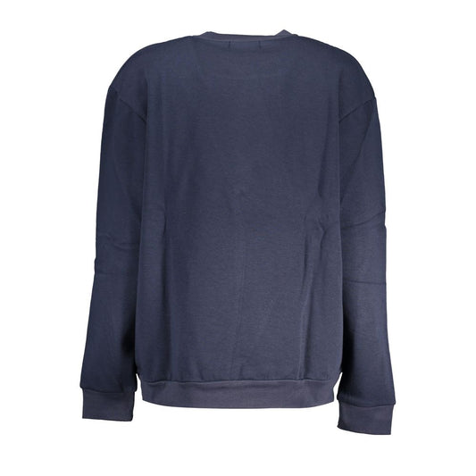 Cavalli Class Chic Blue Embroidered Fleece Sweatshirt CA-28640-M