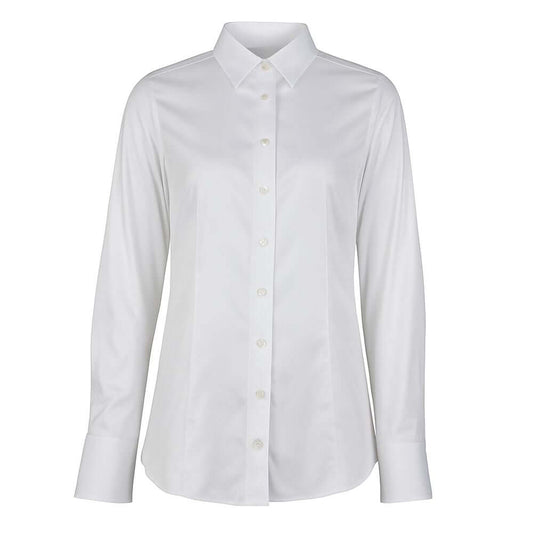 Made in Italy White Cotton Women's Shirt LO-15405-S