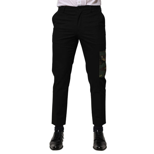 Dolce & Gabbana Black Cotton Cargo Dress Men Pants PAN76474-46