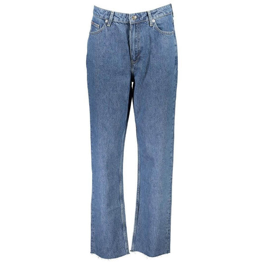 Tommy Hilfiger Blue Cotton Women Jeans TO-18617-W32 | L30