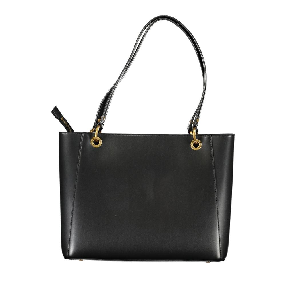 Front view with bag zipped and handles upright.
